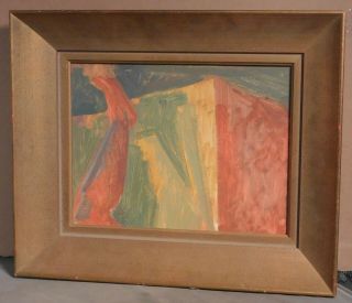 Vintage Modern Abstract Cubist Oil Painting 1960’s Picture Frame