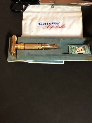 Rare Mid Fifties Gillette Safety Razor All Including Case. 4