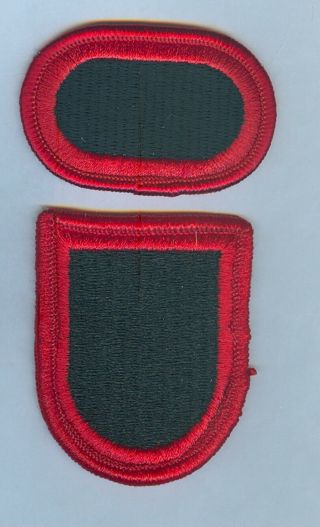 Army Beret Flash & Background Oval (f&o) Set - Special Operations Command