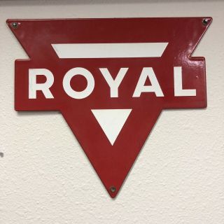 Vintage Conoco Oil Co.  Royal Grade Porcelain Gas Pump Plate Sign