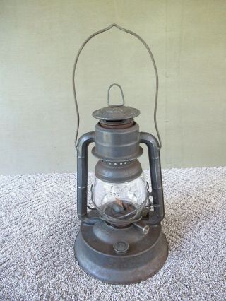 Antique Lantern Dietz Little Giant Vtg Primitive Kerosene Oil Wagon Barn Lamp