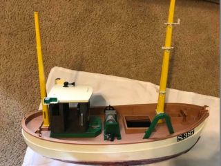 Playmobil vintage 3551 Fishing trawler and accessories RARE 1983 4