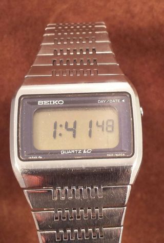 Vintage 1978 Seiko Quartz Lc F033 - 5020 Digital Watch