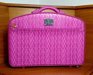 2001 Barbie Mattel Pink Suitcase Vacation Retro Travel Luggage Kids Collectable