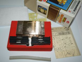 Vintage Robot Metal Toy Lightan Anime Gold Transformers NOS Boxed 1984 2