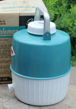 Vintage 1956 Coleman Turquoise Diamond 2 Gallon Jug 5