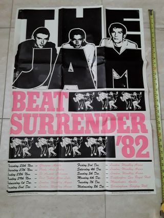 Vintage 1982 The Jam Beat Surrender Tour Poster Weller Mod Badge 4