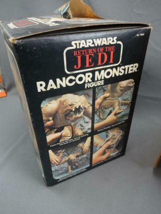 Vintage STAR WARS Return Jedi Rancor Monster 100 w Ties & Insert 8