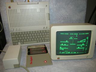 - Vintage Apple IIc A2S4000 w/ Monitor,  Power Supply & Disks - no stand 4