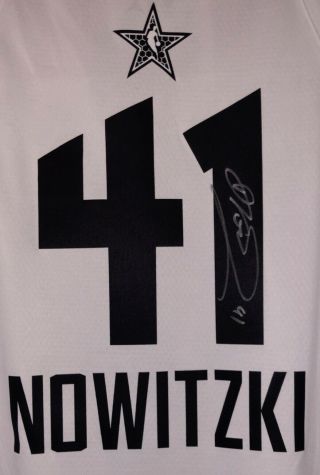 Dirk Nowitzki Signed Official Jordan All Star Swingman Jersey Jsa Letter Rare
