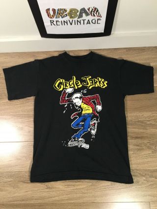 Vtg 80s Circle Jerks T Shirt Sz M Punk Rock Tour Black Flag Bad Religion Usa