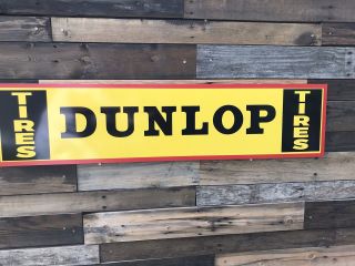 Antique Vintage Old Style Dunlop Tires Service Station Sign