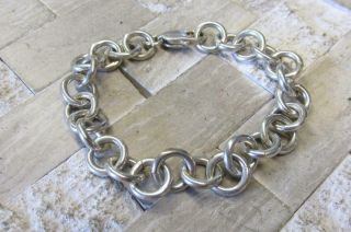 Sterling Silver Cable Link Bracelet 7 - 1/2 " 30.  1 Grams 11 - E8888