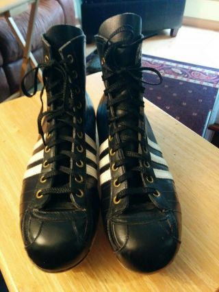 Vintage Adidas Leather Football Cleats Size 9 Made In West Germany 1950