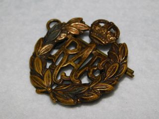 WWII RAF - Royal Air Force Brass Hat Cap Badge w/Pin NHM 3