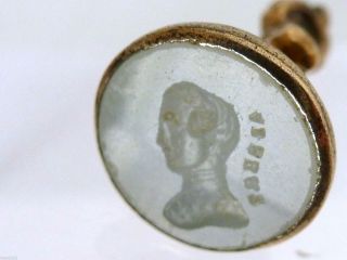 Victorian Intaglio wax Seal Fob Prince Albert Royalty Historical Figural Charm 3