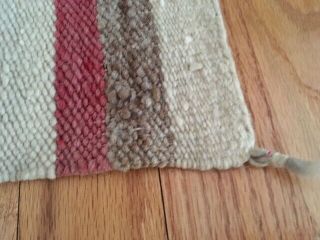 Vintage Hand Woven Southwest Wool Rug/weaving Geometric design/Fiber Textile art 3
