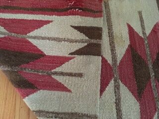 Vintage Hand Woven Southwest Wool Rug/weaving Geometric design/Fiber Textile art 4