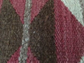Vintage Hand Woven Southwest Wool Rug/weaving Geometric design/Fiber Textile art 5