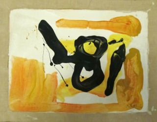 Vintage abstract oil on canvas Robert Motherwell Modern art 20th century 2