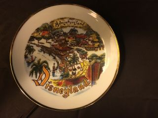 Vintage Disneyland Adventureland Souvenir Plate By Eleanore Welborn