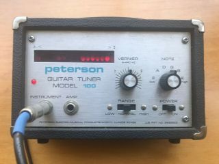 Peterson Model 100 Strobe Tuner Vintage Guitar/bass Functional And Accurate