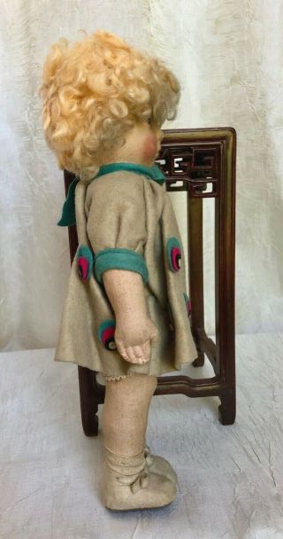 Sweet Vintage Lenci - Type Cloth Doll w Movable Head & Joints 11.  5 