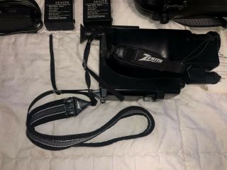 Vintage Zenith VM6200 Compact VHS Camcorder with all accessories 3