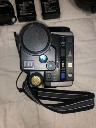 Vintage Zenith VM6200 Compact VHS Camcorder with all accessories 4