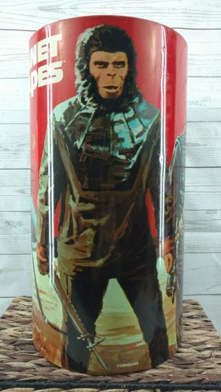 Vintage 1967 Cheinco Planet Of The Apes 16 Inch Tin Litho Trash Can