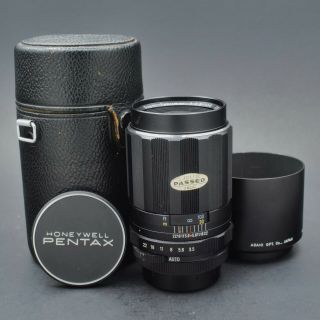 Vintage Asahi Pentax - Takumar 1:3.  5 135mm With Caps,  Hood,  Case