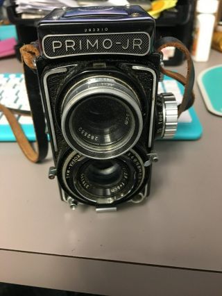 Vintage Junior Primo Box Camera Model 1 W/ Handle,  Comes With Straps/case