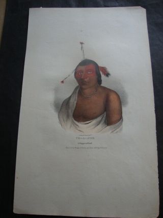 Rare James Otto Lewis Aboriginal Portfolio Lithograph 1835: Pe - A - Jick
