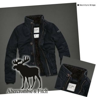 Nwt Abercrombie & Fitch Mens Macintyre Bridge Fur Jacket Coat Black L A&f Rare