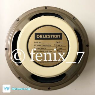 8ohm | Celestion Creamback G12h - 75 12  Speaker Vintage 30 75 - Watts | Made In Uk
