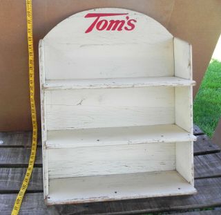 Toms Peanuts,  Vintage Wooden Three Tier Display