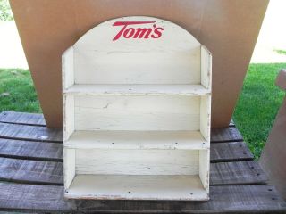 Toms peanuts,  vintage wooden three tier display 2