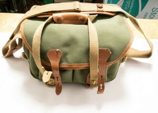Billingham 225 Shoulder Bag,  Vintage Olive W/tan Trim Leather