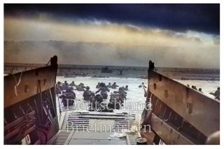 United States World War 2 D Day Normandy Landing Color Ww2 Photo Picture