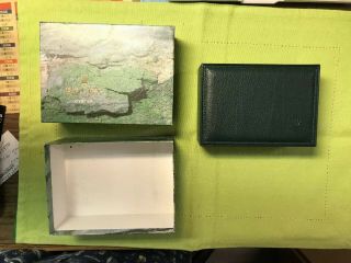 Vintage Rolex 90’s 68.  00.  01 Green Leather Box / Case For All Watches