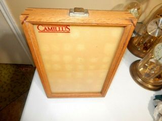 Vintage Camillus Stand Up Store Display Wooden Case