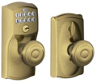 Schlage Fe595 - Cam - Geo Camelot Keypad Entry With Flex - Lock Door Knob Set With