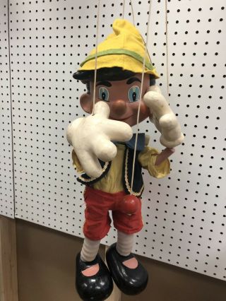 Large 28 " Pelham Pinocchio Store Display Marionette Vintage Disney 1960s