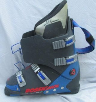 Vintage Rossignol Course Afc Mens Ski Boots 334 Mm Black Blue Downhill