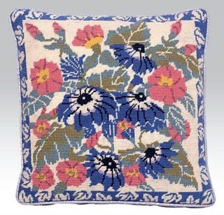 Vintage Ehrman Tapestry Needlepoint Kit Blue Daisies Jill Gordon Retired