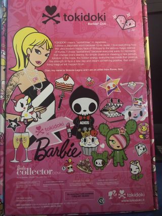 Mattel Barbie Doll TOKIDOKI Gold Label Barbie 2011 Collector Item Very rare JP 2