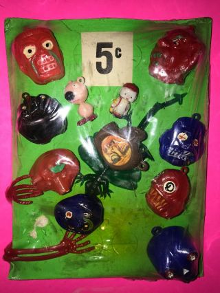 Monster Rare =flicker Vampire Ghoul Halloween Creepy Gumball Header Vending Read