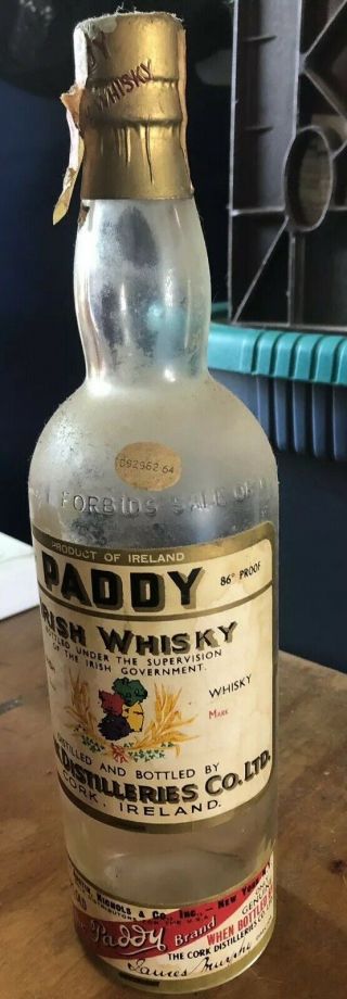 Vintage Paddys Irish Whiskey Bottle 2