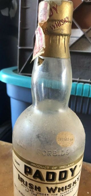 Vintage Paddys Irish Whiskey Bottle 3