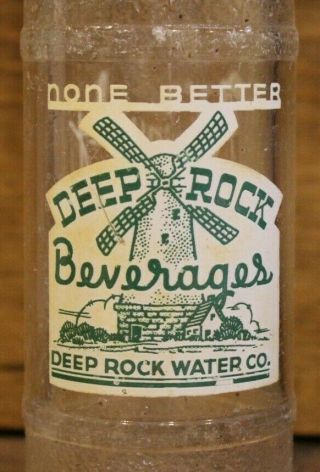 Soda Bottle Vintage Deep Rock Beverage Sapulpa Oklahoma Rare Old Collectible Acl